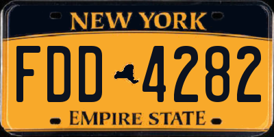 NY license plate FDD4282
