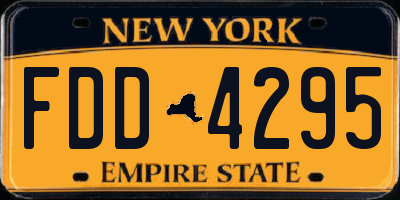 NY license plate FDD4295