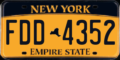 NY license plate FDD4352