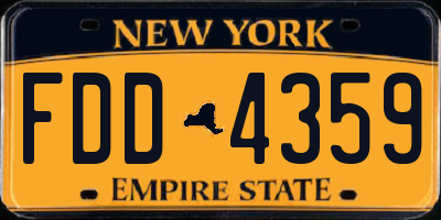 NY license plate FDD4359