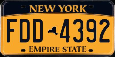 NY license plate FDD4392