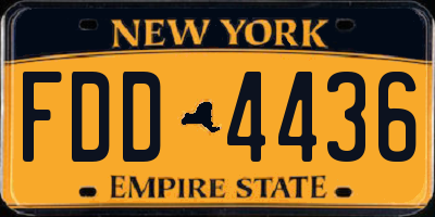 NY license plate FDD4436