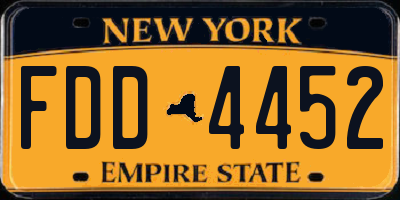 NY license plate FDD4452