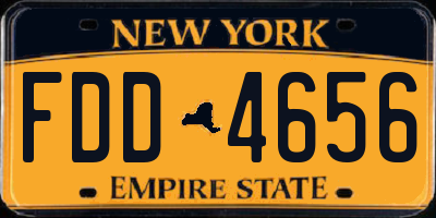NY license plate FDD4656