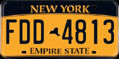 NY license plate FDD4813