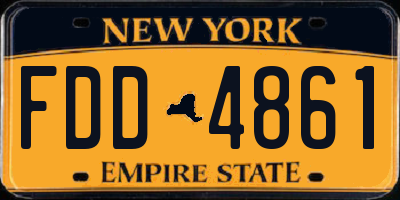 NY license plate FDD4861