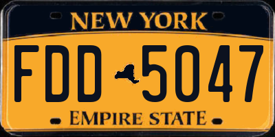 NY license plate FDD5047