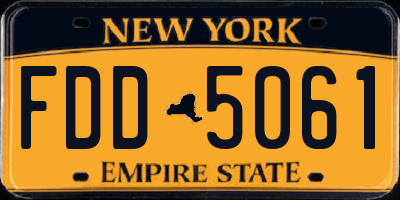 NY license plate FDD5061