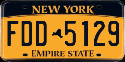NY license plate FDD5129