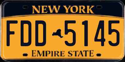 NY license plate FDD5145