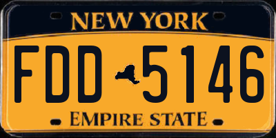 NY license plate FDD5146