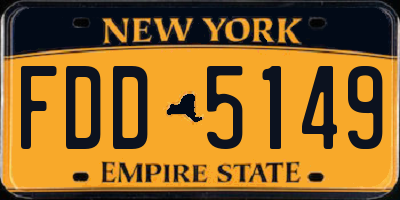 NY license plate FDD5149