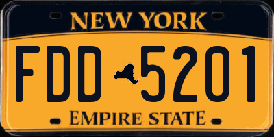 NY license plate FDD5201