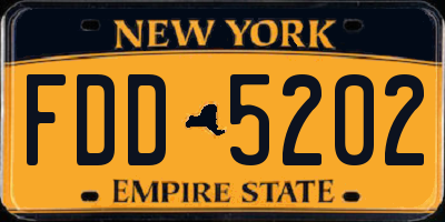 NY license plate FDD5202