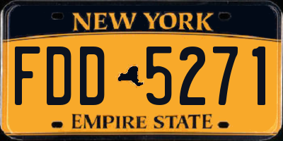 NY license plate FDD5271