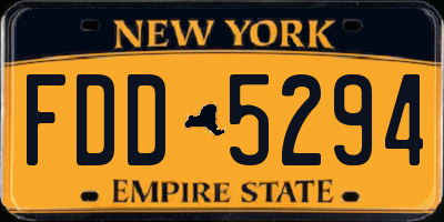 NY license plate FDD5294