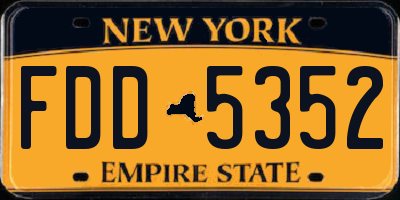 NY license plate FDD5352