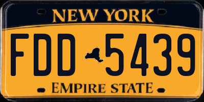 NY license plate FDD5439