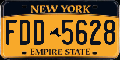 NY license plate FDD5628