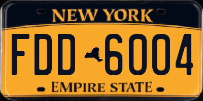 NY license plate FDD6004