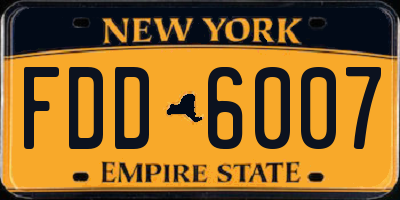 NY license plate FDD6007