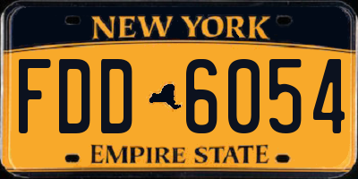 NY license plate FDD6054