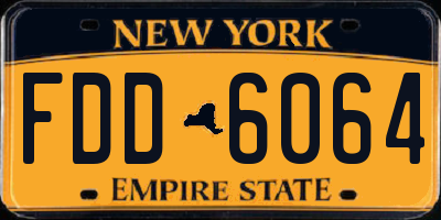 NY license plate FDD6064