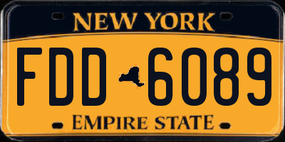 NY license plate FDD6089