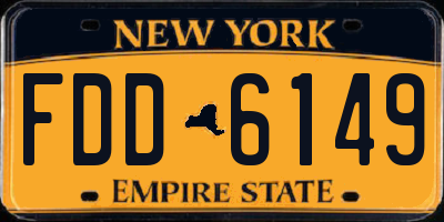 NY license plate FDD6149