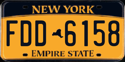 NY license plate FDD6158
