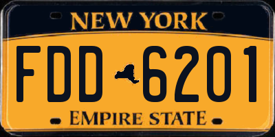 NY license plate FDD6201