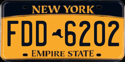 NY license plate FDD6202