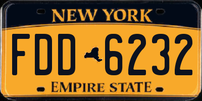 NY license plate FDD6232