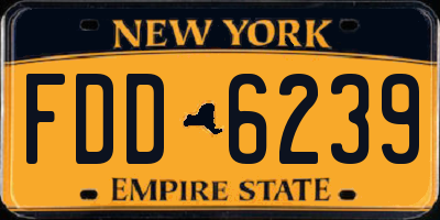 NY license plate FDD6239