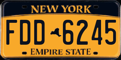 NY license plate FDD6245