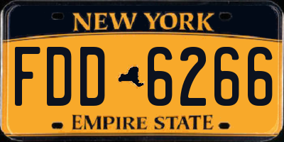 NY license plate FDD6266
