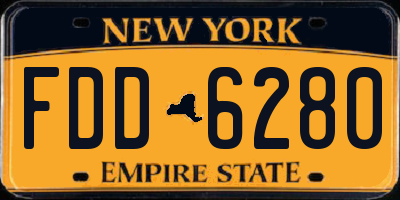 NY license plate FDD6280