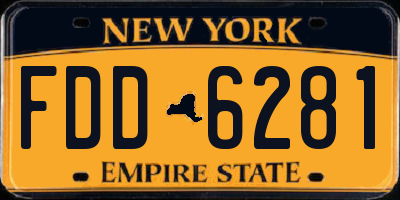 NY license plate FDD6281