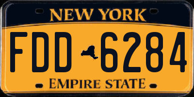 NY license plate FDD6284