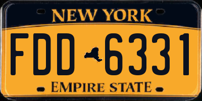 NY license plate FDD6331