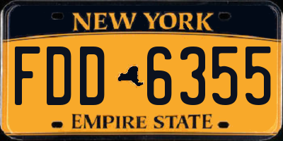 NY license plate FDD6355