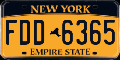 NY license plate FDD6365