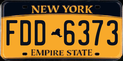 NY license plate FDD6373