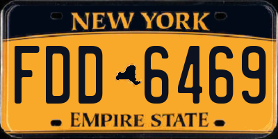 NY license plate FDD6469