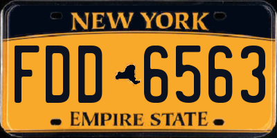 NY license plate FDD6563