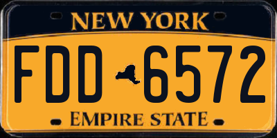 NY license plate FDD6572