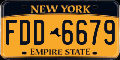 NY license plate FDD6679