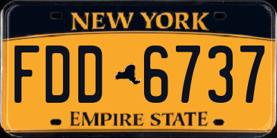 NY license plate FDD6737