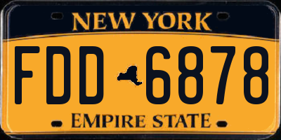 NY license plate FDD6878