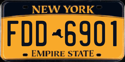 NY license plate FDD6901